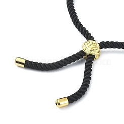 Handmade Seed Column Link Slider Bracelet with Sun Charms&nbsp;BJEW-MZ00027
