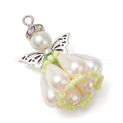 Pearlized Glass Pearl Beads  Pendants&nbsp;PALLOY-MZ00487