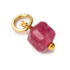 Natural Colorful Tourmaline Faceted Table Cut Cube Charms&nbsp;X-PALLOY-JF04482-01