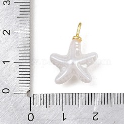 Brass & ABS Plastic Pearl Pendants&nbsp;PL-CBAEB37-01A-G