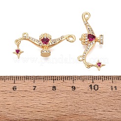 Brass Micro Pave Cubic Zirconia Pendants&nbsp;KK-N288-12G