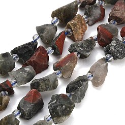 Raw Rough Natural African Bloodstone Beads Strands&nbsp;GG-CBA0B77-A09-01