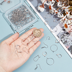 120Pcs 6 Style 304 & 316 Surgical Stainless Steel Earring Findings&nbsp;DIY-BBC0001-75
