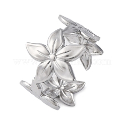 Brass Adjustable Open Cuff Rings for Women&nbsp;RJEW-R021-02P