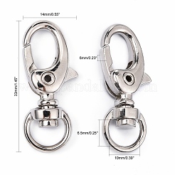 Iron Swivel Lobster Claw Clasps&nbsp;X-E546Y
