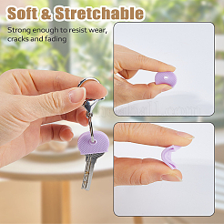 80Pcs 4 Colors Silicone Nonslip Waterproof Reusable Key Sleeve&nbsp;AJEW-FH0008-71