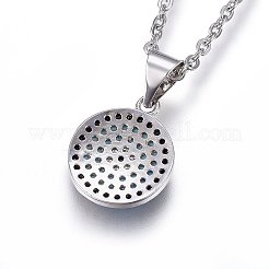 Brass Pave Cubic Zirconia Pendant Necklaces&nbsp;NJEW-L146-02P