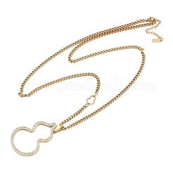 Ion Plating(IP) 304 Stainless Steel Chain Necklaces&nbsp;NJEW-M078-11G