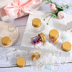 20Pcs Clear Glass Bottles Bead Containers&nbsp;CON-SC0001-11G-01