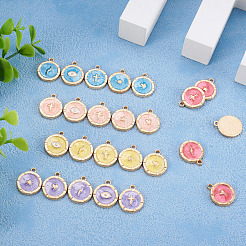 50Pcs 25 Style Zinc Alloy Enamel Pendants&nbsp;ENAM-BT0001-18