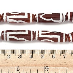 Rice Shape Tibetan Style dZi Beads Strands&nbsp;G-A269-A10-01