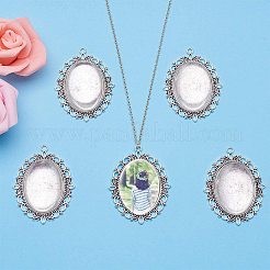 Oval Clear Glass Cabochon Cover&nbsp;DIY-PH0018-99AS