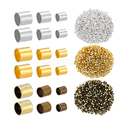 6900Pcs 9 Styles Brass Crimp Beads&nbsp;KK-PH0014-04