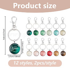 2 Bags Zinc Alloy Keychains&nbsp;KEYC-DC0001-48
