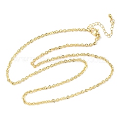 2.5MM Brass Textured Cable Chain Necklaces&nbsp;NJEW-Z097-01G