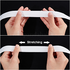 Imitation Nylon Flat Elastic Non-slip Band&nbsp;OCOR-WH0089-02A-02