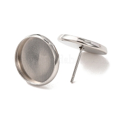 201 Stainless Steel Stud Earring Settings&nbsp;SA-CBAB174-01P-A