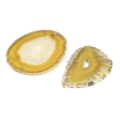 Natural Agate Nuggets Slice Links Connector Charms&nbsp;G-E022-M04
