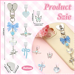 5Pcs PVC Mobile Dustproof Plugs & Iron Cell Phone Holder Stand&nbsp;HJEW-SW00398