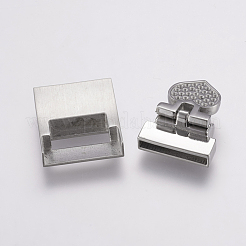 Tarnish Resistant 304 Stainless Steel Magnetic Clasps Rhinestone Settings&nbsp;STAS-E144-128P