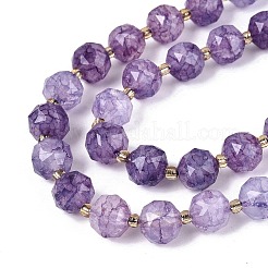 Ombre Effect Dyed Transparent Crackle Glass Beads Strands&nbsp;GLAA-Q111-10MM-03