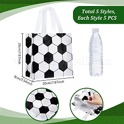 25Pcs 5 Styles Rectangle Non-woven Fabric Printed Gift Tote Bags&nbsp;ABAG-PH0002-55