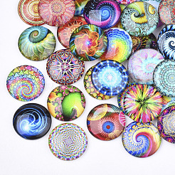 Flat Back Glass Cabochons&nbsp;GGLA-S047-04A-12mm