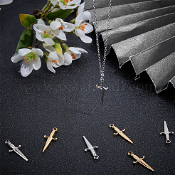 10Pcs 2 Colors 201 Stainless Steel Pendants&nbsp;STAS-BBC0006-56