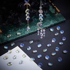 120Pcs Glass Connector Charms&nbsp;FIND-SP0006-10