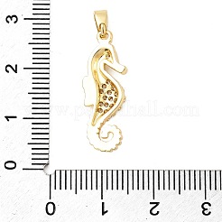 Brass Micro Pave Clear Cubic Zirconia Pendants&nbsp;KK-G542-02G-01