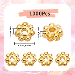 1000Pcs Alloy Daisy Spacer Beads&nbsp;FIND-SP0002-12A-G