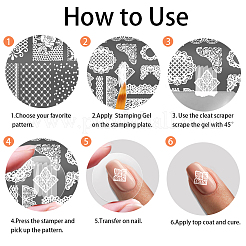 Stainless Steel DIY Nail Art Templates&nbsp;MRMJ-WH0092-234