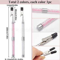 2Pcs Iron and PVC and Acrylic Alligator Memo Clips&nbsp;FIND-SC0011-25C