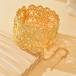 Flower Pattern Zinc Alloy with Crystal Rhineston Bangles&nbsp;FS-WG1639C-01