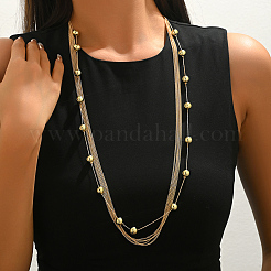 Iron Ball Link Multi-strand Long Necklaces for Women&nbsp;DS7172