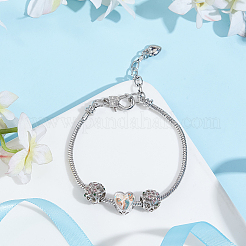 1 Set Heart 925 Sterling Silver European Beads&nbsp;STER-PH0003-10