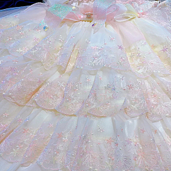 1 Yard Polyester Embroidery Shell Lace Ribbon&nbsp;OCOR-LP0004-37