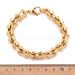 304 Stainless Steel Bone Link Bracelets for Women Men&nbsp;BJEW-F488-28G