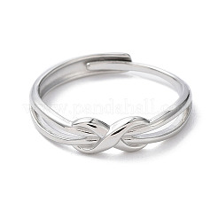 Non-Tarnish 304 Stainless Steel Infinity Adjustable Rings&nbsp;RJEW-D006-17P