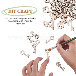 100Pcs Unfinished Wood Pendants&nbsp;WOOD-CJ0001-55