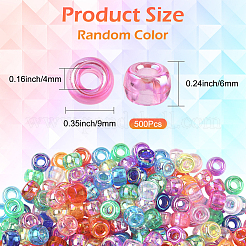 500Pcs UV Plating Acrylic Beads&nbsp;OACR-SP0001-85C