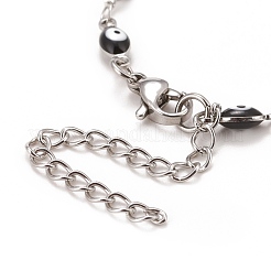 Enamel Horse Eye Link Chains Bracelet&nbsp;BJEW-P271-05P-04