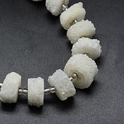 Natural Druzy Quartz Crystal Beads Strands&nbsp;G-F582-B12