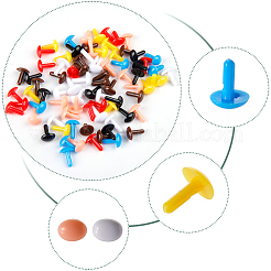 112Pcs 7 Colors Craft Plastic Doll Eyes&nbsp;KY-GF0001-38
