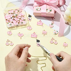 45Pcs 9 Styles Valentine's Day Theme Alloy Enamel Pendants&nbsp;FIND-CJ0003-74