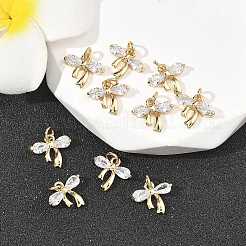 SHEGRACE Brass Clear Cubic Zirconia Charms&nbsp;XGRQ2O472-422G