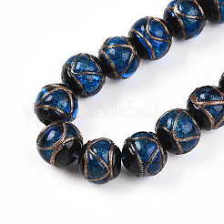 Handmade Gold Sand Lampwork Beads&nbsp;LAMP-N026-01D