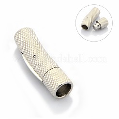 Tarnish Resistant Column 304 Stainless Steel Bayonet Necklace Clasps&nbsp;STAS-O035-6mm-02