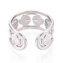 304 Stainless Steel Cuff Rings for Women&nbsp;RJEW-N052-06P