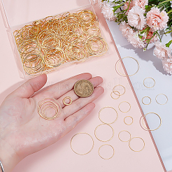 300Pcs 6 Styles Brass Linking Rings&nbsp;KK-ME0003-01G